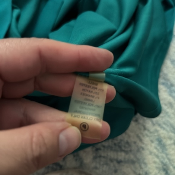 Calvin Klein flattering turquoise, side rusched shift dress 8P - Picture 6 of 6